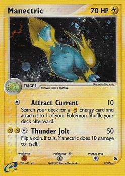 2003 Pokemon EX Ruby & Sapphire #9/109 Manectric Front