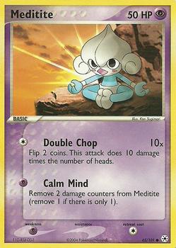 2004 Pokemon EX Hidden Legends #65/101 Meditite Front