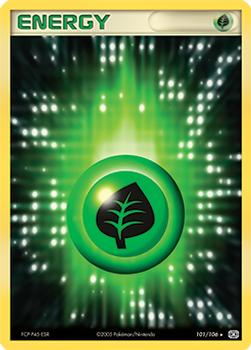 2005 Pokemon EX Emerald #101/106 Grass Energy Front