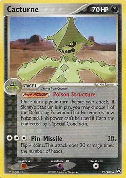 2007 Pokemon EX Power Keepers #27/108 Cacturne Front