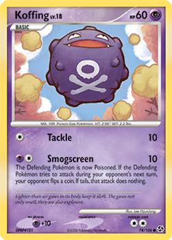 2008 Pokemon Diamond & Pearl Great Encounters #74/106 Koffing Front