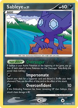 2008 Pokemon Diamond & Pearl Stormfront #48/100 Sableye Front