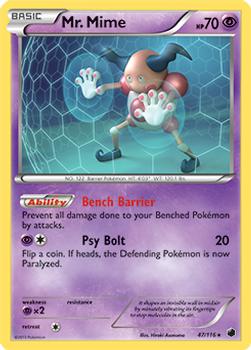 2013 Pokemon Black & White Plasma Freeze #47/116 Mr. Mime Front