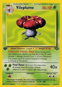 1999 Pokemon Jungle 1st Edition #31/64 Vileplume Front