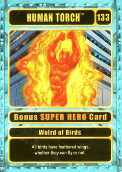 2003 Genio Marvel - Bonus Super Hero Gold Border #133 Human Torch Front