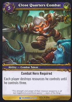 2010 Cryptozoic World of Warcraft Icecrown #61 Close Quarters Combat Front