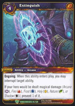 2010 Cryptozoic World of Warcraft Worldbreaker #54 Extinguish Front