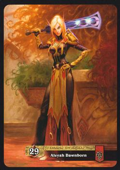 2007 Upper Deck World of Warcraft Through the Dark Portal #10 Aleyah Dawnborn Back