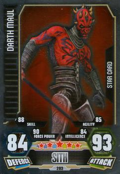 2012 Topps Star Wars Force Attax Series 3 #203 Darth Maul Front