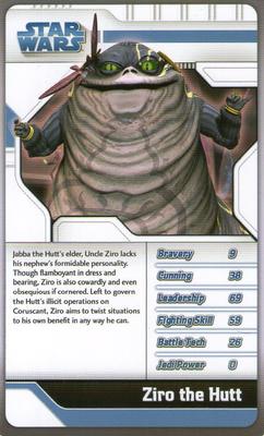 2008 Top Trumps Star Wars The Clone Wars #NNO Ziro the Hutt Front