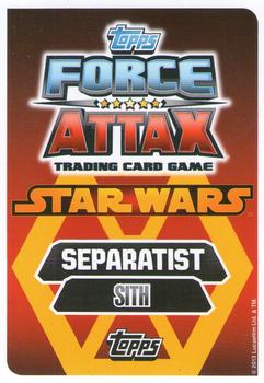 2013 Topps Force Attax Star Wars Movie Edition Series 3 #138 Darth Maul Back