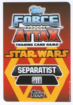 2013 Topps Force Attax Star Wars Movie Edition Series 3 #237 Count Dooku Back