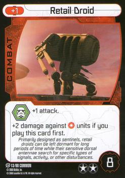 2008 Star Wars Pocketmodel TCG Clone Wars Tactics #13 Retail Droid Front