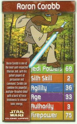 2007 Top Trumps Specials Star Wars Clone Wars #NNO Roron Corobb Front