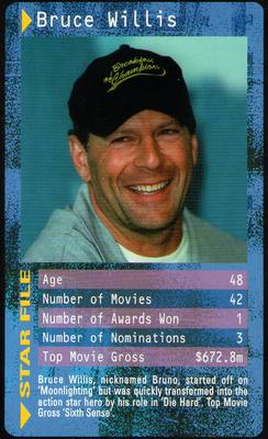 2003 Top Trumps Movie Stars #NNO Bruce Willis Front