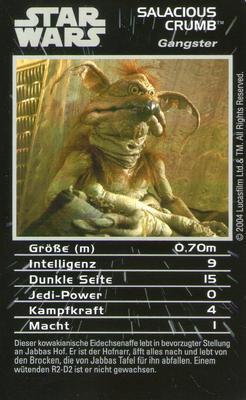 2012 Top Trumps Specials Star Wars Episodes IV-VI (German) #NNO Salacious Crumb Front