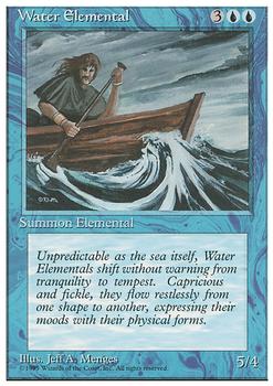 1995 Magic the Gathering 4th Edition #NNO Water Elemental Front