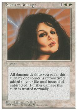 1995 Magic the Gathering 4th Edition #NNO Reverse Damage Front