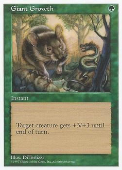1997 Magic the Gathering 5th Edition #NNO Giant Growth Front