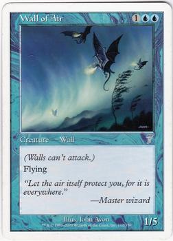 2001 Magic the Gathering 7th Edition #111 Wall of Air Front