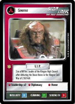 1995 Decipher Star Trek Premiere Unlimited Edition Beta #NNO Gowron Front