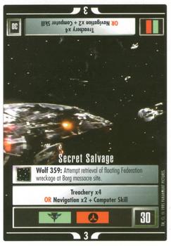 1995 Decipher Star Trek Premiere Unlimited Edition Beta #NNO Secret Salvage Front