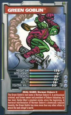 2003 Top Trumps Marvel Comic Heroes #NNO Green Goblin Front