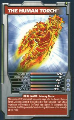 2003 Top Trumps Marvel Comic Heroes #NNO The Human Torch Front