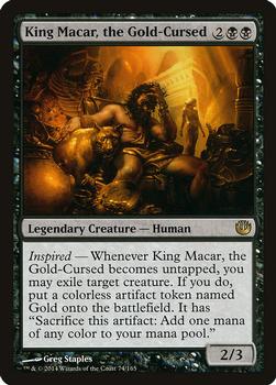 2014 Magic the Gathering Journey Into Nyx #74 King Macar, the Gold-Cursed Front