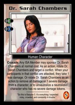 2000 Precedence Babylon 5 Crusade #NNO Dr. Sarah Chambers (purple smock) Front
