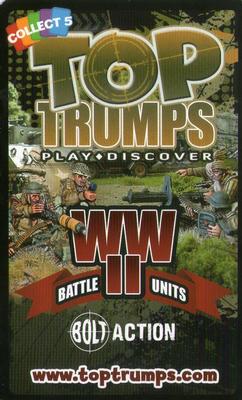2014 Top Trumps Bolt Action WW2 Battle Units #NNO Tiger 1 Back