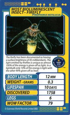 2002 Top Trumps Creepy Crawlies #NNO Most Bioluminescent Insect - Firefly Front