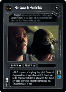 2001 Decipher Star Wars CCG Reflections II #NNO Dr Evazan & Ponda Baba Front