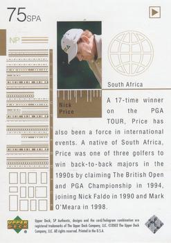 2002 SP Authentic - Limited #75 Nick Price Back
