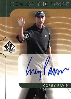 2003 SP Authentic - Sign of the Times #CP Corey Pavin Front