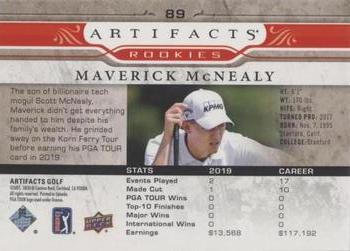 2021 Upper Deck Artifacts - Red #89 Maverick McNealy Back