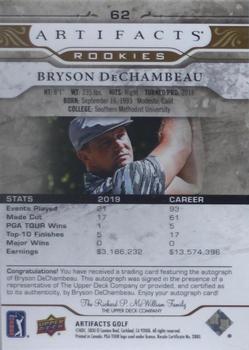 2021 Upper Deck Artifacts - Gold Spectrum Autographs #62 Bryson DeChambeau Back