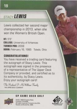 2021 SP Game Used - Red #19 Stacy Lewis Back