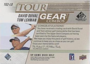 2021 SP Game Used - Tour Gear Combos Gold #TG2-LD David Duval / Tom Lehman Back