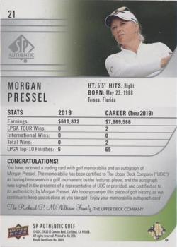 2021 SP Authentic - Limited #21 Morgan Pressel Back