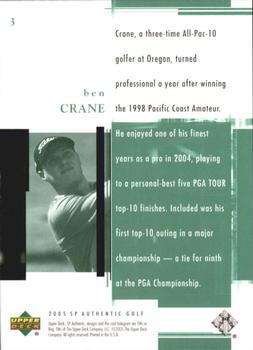 2005 SP Authentic #3 Ben Crane Back