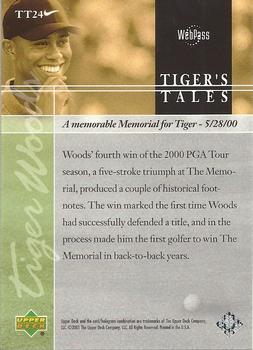 2001 Upper Deck - Tiger's Tales #TT24 Tiger Woods Back
