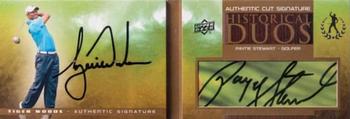 2013 Upper Deck Tiger Woods Master Collection - Historical Duos Dual Autographs #HD-WS Payne Stewart / Tiger Woods Front