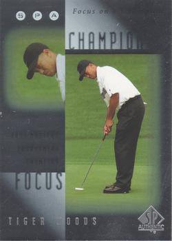 2001 SP Authentic - Focus on a Champion #FC7 Tiger Woods Front