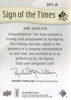 2014 SP Authentic - Sign of the Times #SOTT-JO Joe Ogilvie Back
