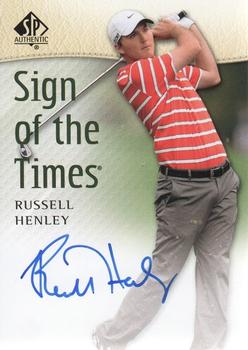 2014 SP Authentic - Sign of the Times #SOTT-RH Russell Henley Front