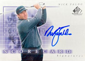 2002 SP Game Used - Scorecard Signatures #SS-NF Nick Faldo Front