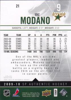 2009-10 SP Authentic #21 Mike Modano Back