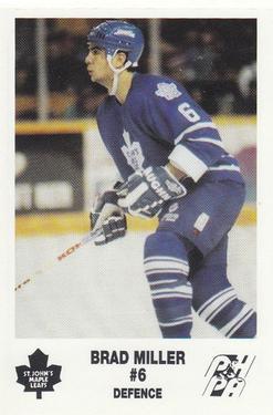 1992-93 St. John's Maple Leafs (AHL) #NNO Brad Miller Front