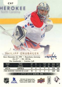 2014-15 Upper Deck - UD Canvas #C87 Philipp Grubauer Back